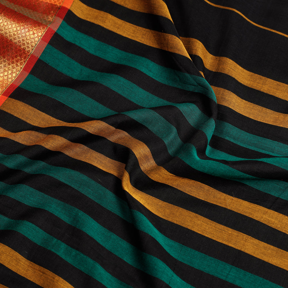 Dharwad Cotton Saree with Zari Border
