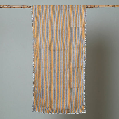 Brown - Sanganeri Block Printed Cotton Stole 39