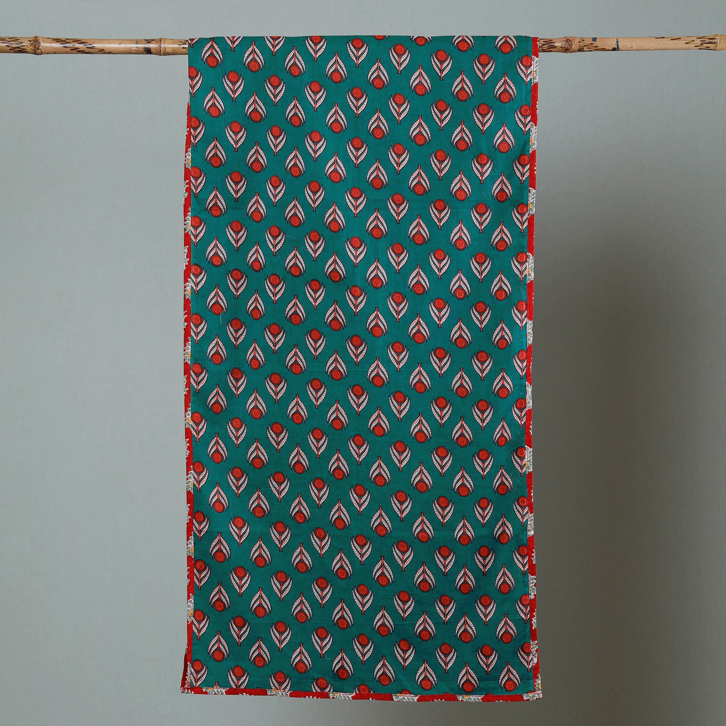 Green - Sanganeri Block Printed Cotton Stole 21