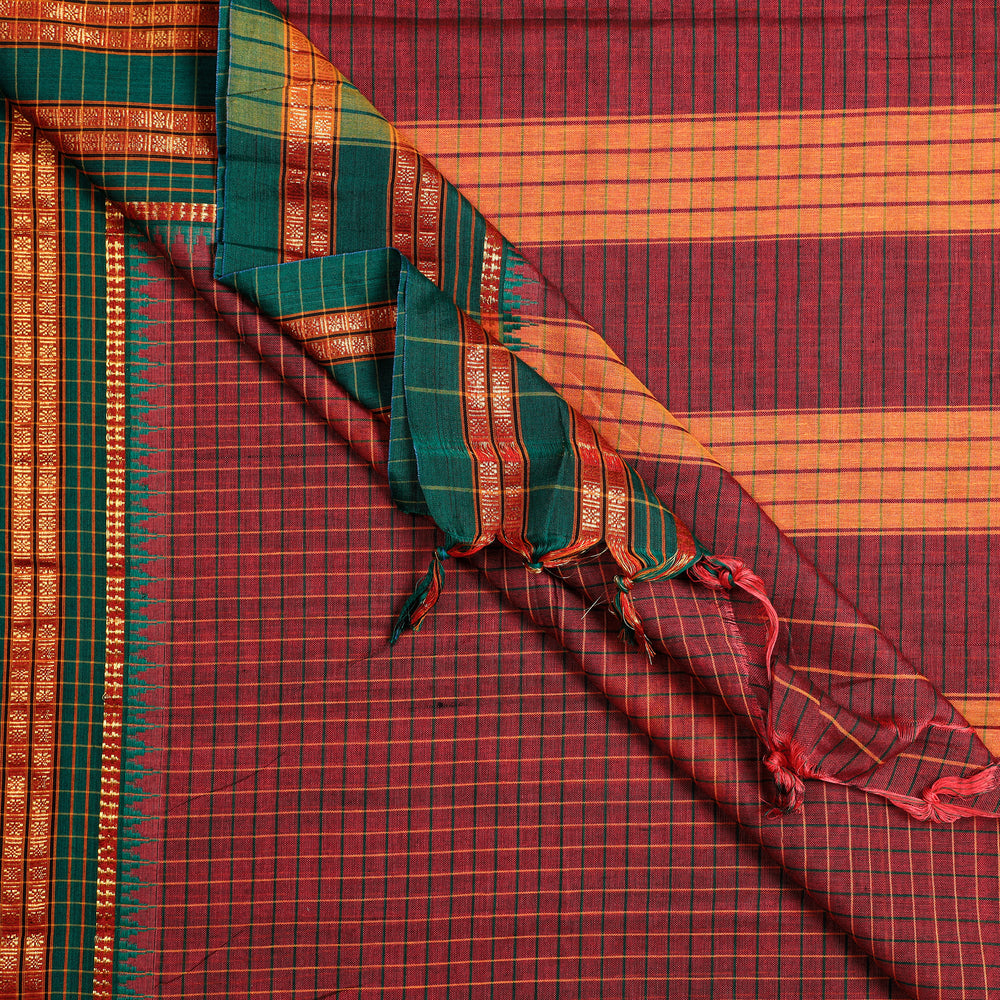 Dharwad Cotton Saree with Zari Border
