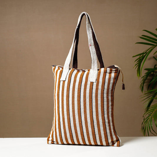 Brown - Handcrafted Jute Cotton Shoulder Bag