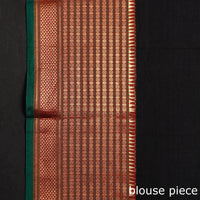 Black - Dharwad Cotton Saree with Zari Border