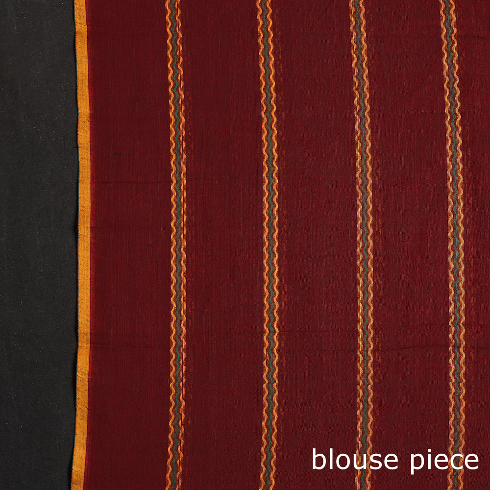 Dharwad Cotton Saree with Woven Stripes
