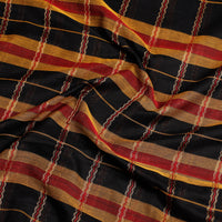 Black - Dharwad Cotton Saree with Woven Stripes