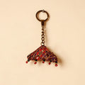 Purple Handcrafted Kutch Hand Embroidery Keychain 