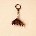 Black Handcrafted Kutch Hand Embroidery Keychain 