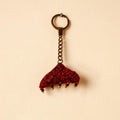 Red Handcrafted Kutch Hand Embroidery Keychain 
