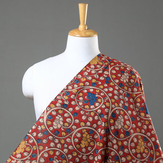 Red - Kalamkari Printed Cotton Fabric 10