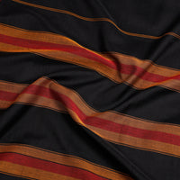 Black - Dharwad Cotton Saree with Zari Border