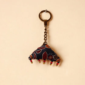  Black Handcrafted Kutch Hand Embroidery Keychain 