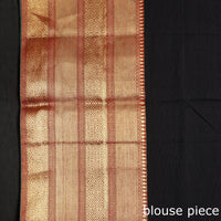 Black - Dharwad Cotton Saree with Zari Border