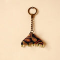 Black Handcrafted Kutch Hand Embroidery Keychain 
