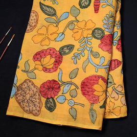  Srikalahasti Pen Work Chanderi Silk Kalamkari Fabric 
