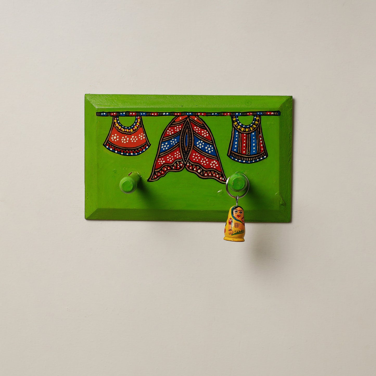 madhubani wooden hanger