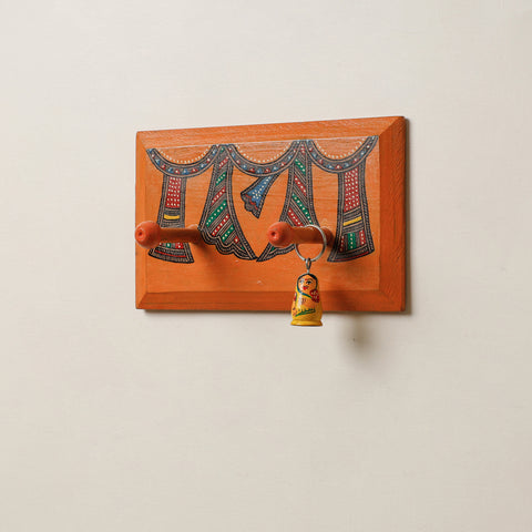  Madhubani Handpainted Wooden Wall Hanger 