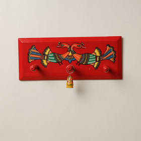  Madhubani Handpainted Wooden Wall Hanger 