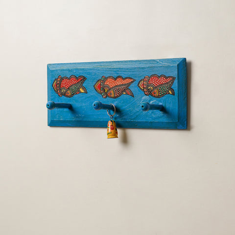  Madhubani Handpainted Wooden Wall Hanger 