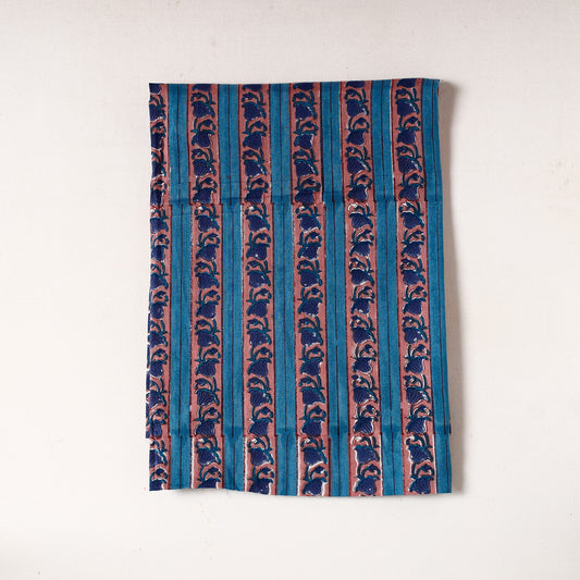 Multicolor - Sanganeri Block Printed Mul Cotton Precut Fabric (1.45 Meter) 22