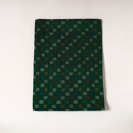Green - Pochampally Ikat Weave Raw Silk Precut Fabric (0.7 meter) 30