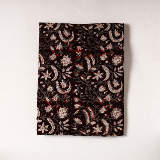 Black - Bagru Dabu Block Printed Cotton Precut Fabric (2.7 meter) 01