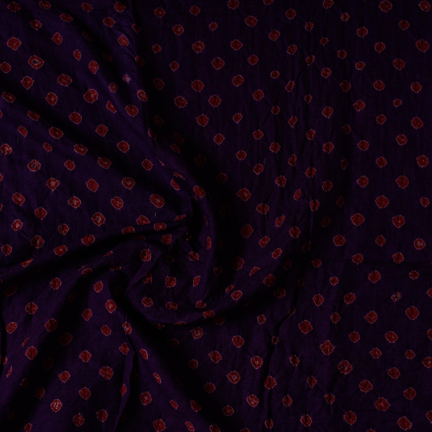 Black - Kutch Bandhani Tie-Dye Cotton Precut Fabric (0.8 meter) 07