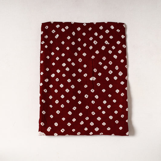 Brown - Kutch Bandhani Tie-Dye Cotton Precut Fabric (0.8 meter) 12