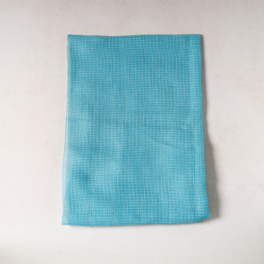 Blue - Kota Doria Weave Plain Cotton Precut Fabric (1 meter) 20