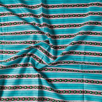 Green - Sanganeri Block Printed Cotton Precut Fabric (0.7 meter) 29