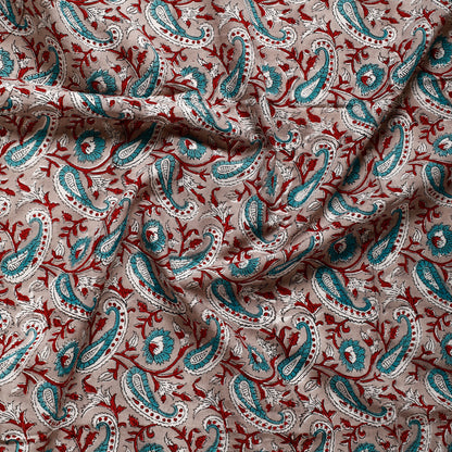 Grey - Sanganeri Block Printed Cotton Precut Fabric (0.7 meter) 35
