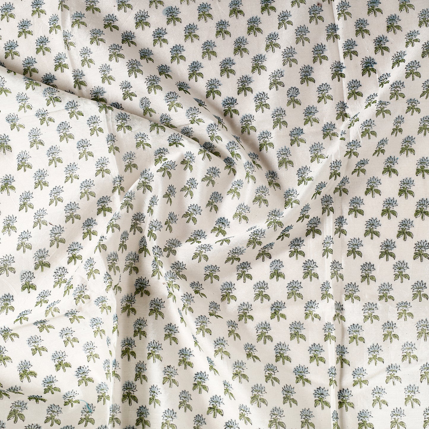 Sanganeri Block Printed Chanderi Silk Precut Fabric (0.8 meter) 39