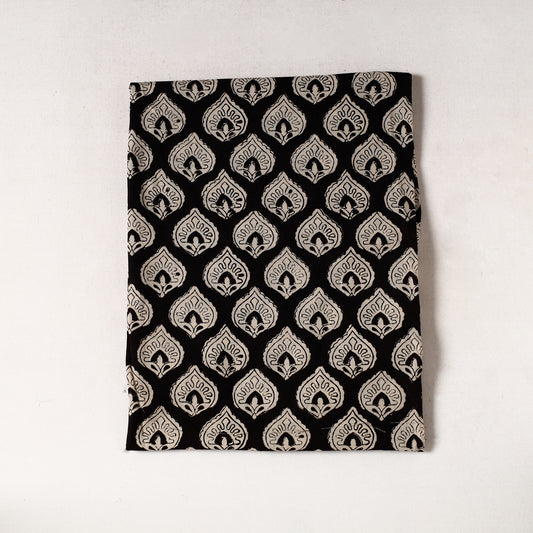 Black - Bagru Dabu Block Printed Cotton Precut Fabric (0.7 meter) 43