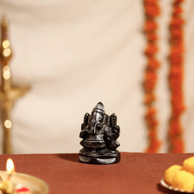 Mahabalipuram Stone Carving Chaturbhuja Lord Ganesha Idol