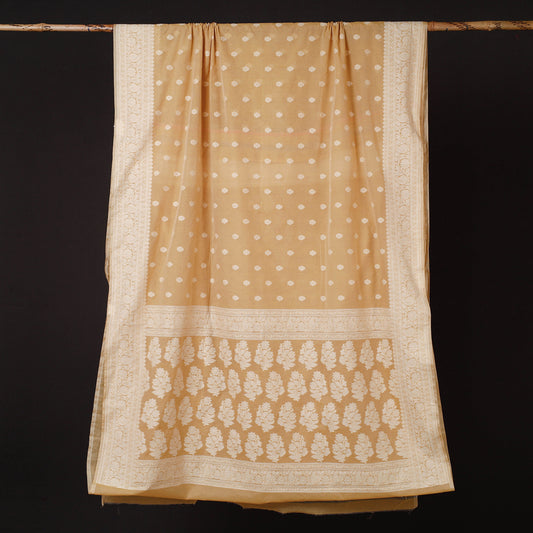 Yellow - Banarasi Silk Cotton Cutwork Buti Saree