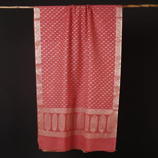 Pink - Banarasi Silk Cotton Cutwork Zari Buti Saree
