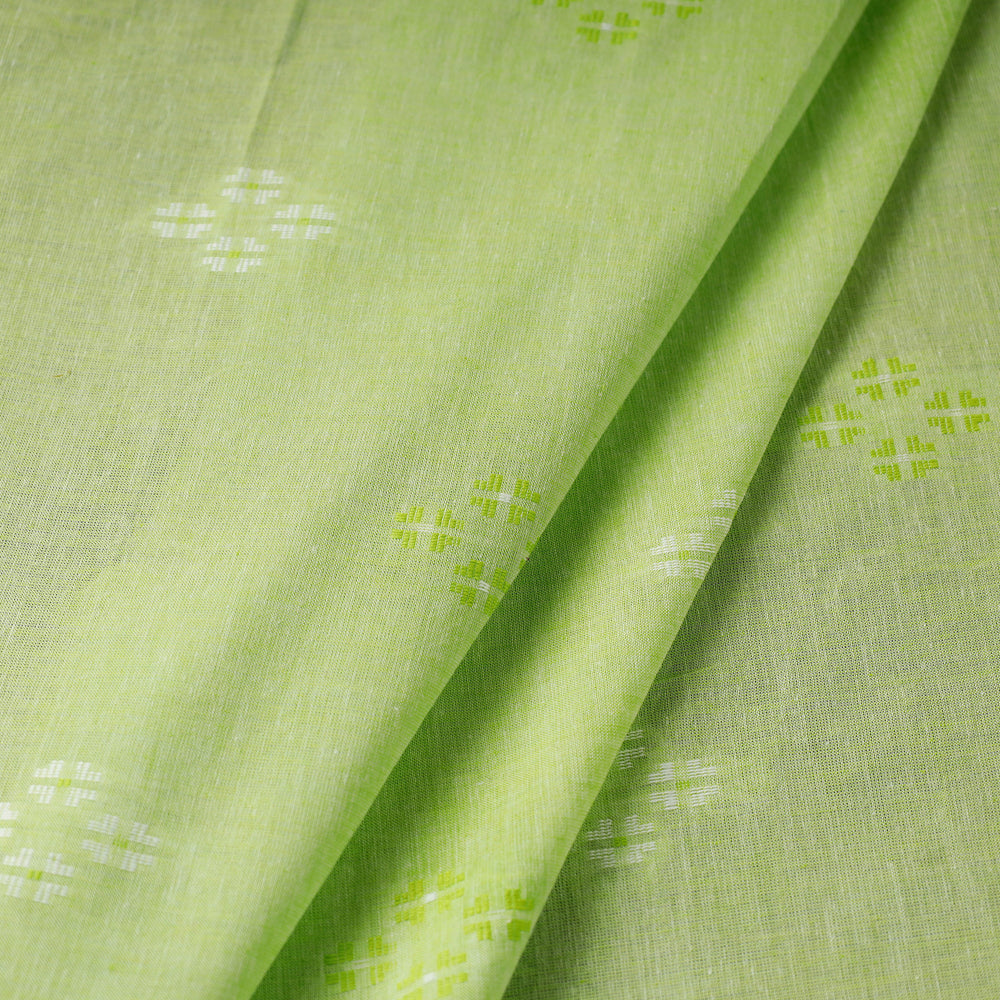 Green - Jacquard Prewashed Cotton Fabric