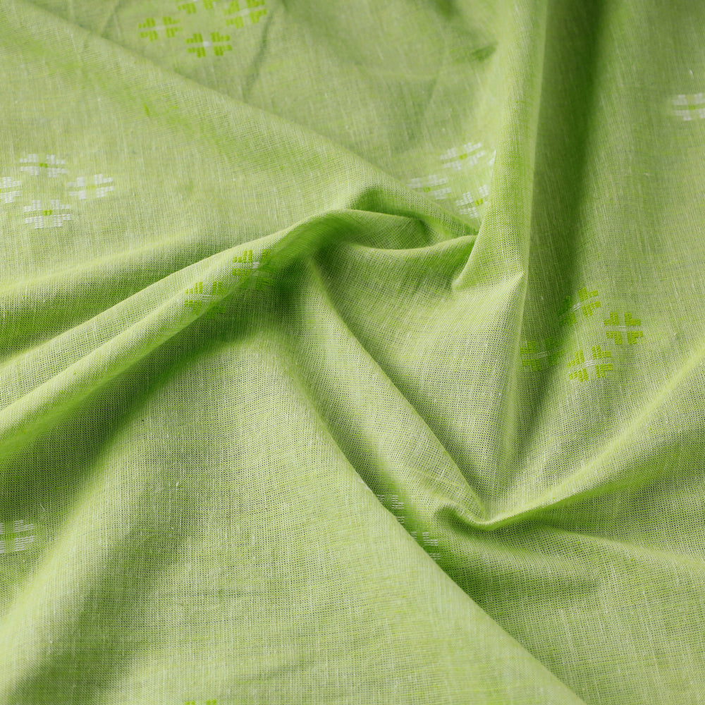 Green - Jacquard Prewashed Cotton Fabric