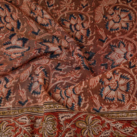 Brown - Original Pedana Kalamkari Block Printed Cotton Scarf