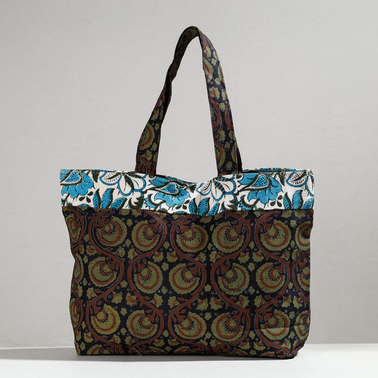 Multicolor - Hand Block Printed Laminated Jute Shoulder Bag