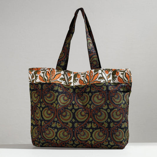 Multicolor - Hand Block Printed Laminated Jute Shoulder Bag