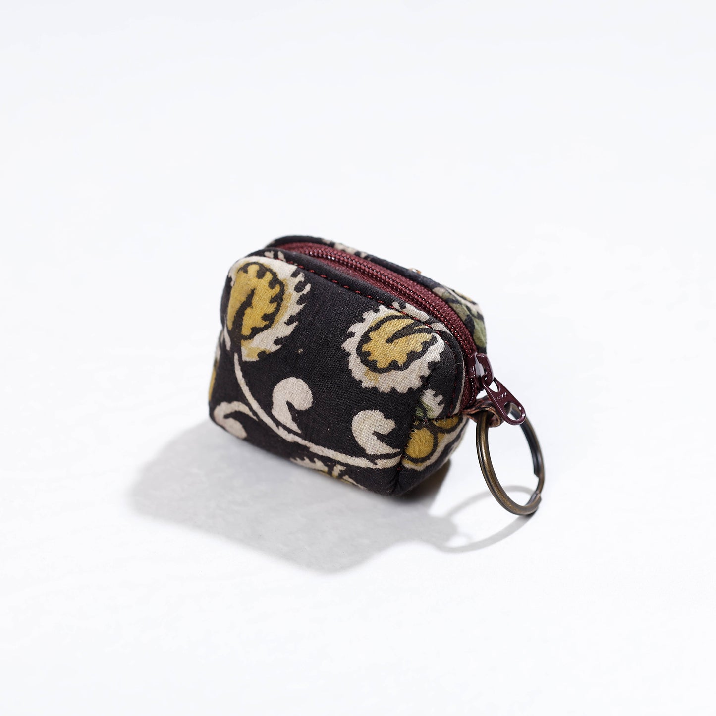 Handpainted Kalamkari Cotton Keychain Pouch