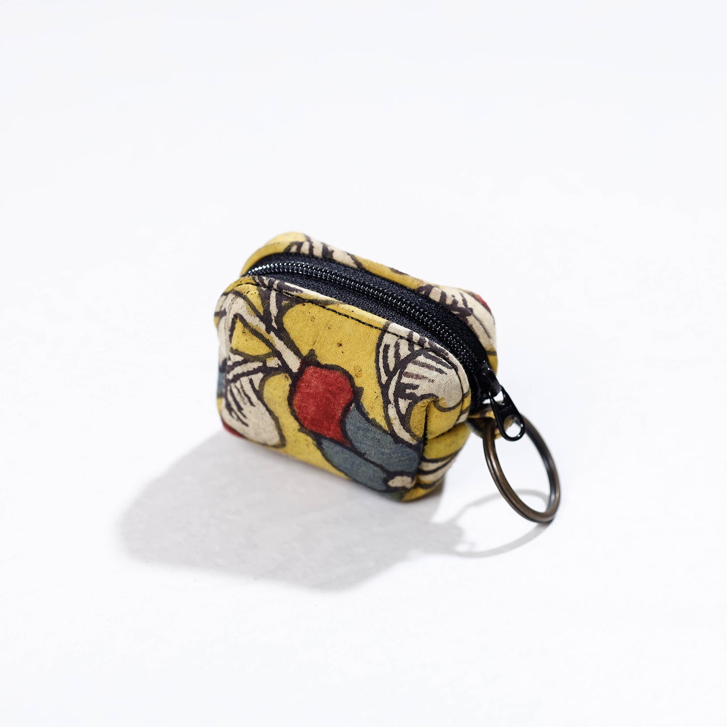 Handpainted Kalamkari Cotton Keychain Pouch