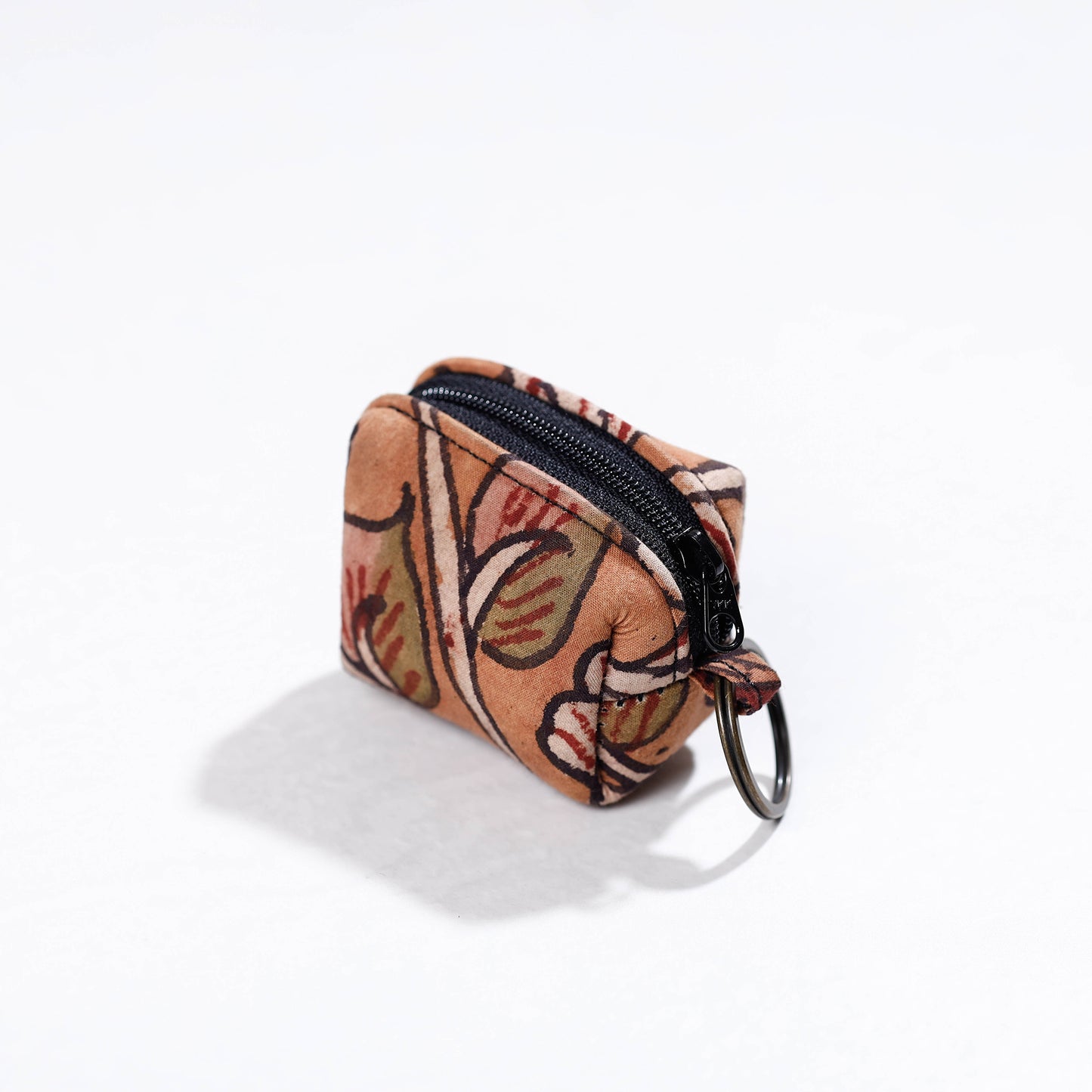 Handpainted Kalamkari Cotton Keychain Pouch