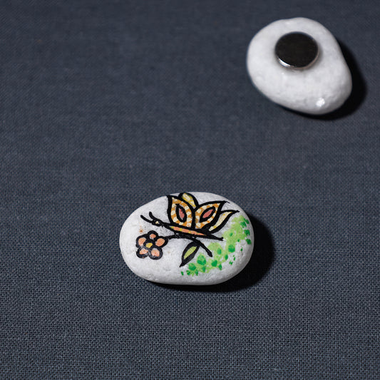 Miniature Handpainted Butterfly Pebble Magnet