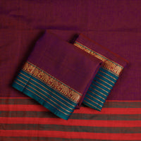 Purple - 3pc Cotton Dharwad Dress Material 01