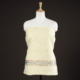 Buy Lucknow Chikankari with Parsi Style Embroidered Cotton Kurta Material Online at iTokri.com