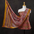  3pc Sanganeri Block Printed Maheshwari Silk Suit Material Set 