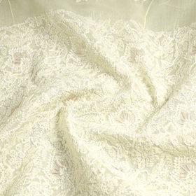 Buy Lucknow Chikankari with Parsi Style Embroidered Cotton Kurta Material Online at iTokri.com