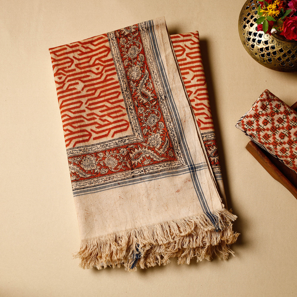 Block Printed Cotton Towel
