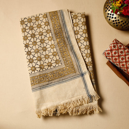 Block Printed Cotton Towel
