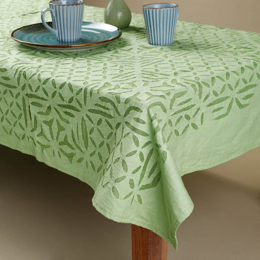Applique Cutwork Cotton Table Cover - 6 Seater